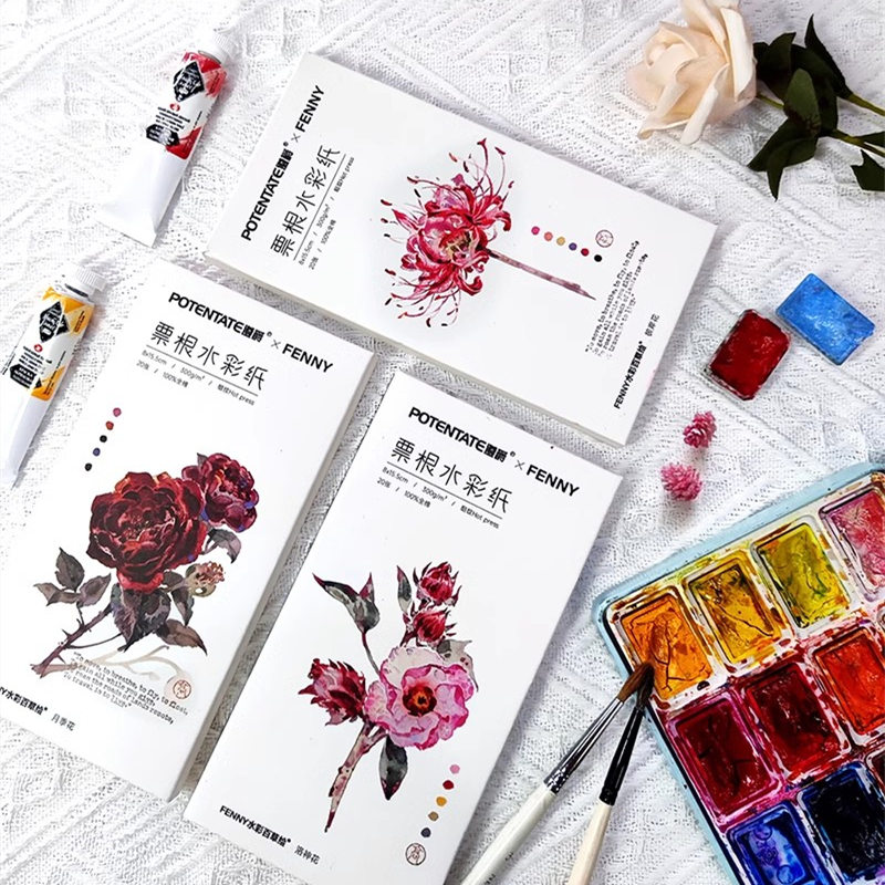 Ink Blotter Paper - Potentate Bladwijzer Aquarel Papier 100% Katoen